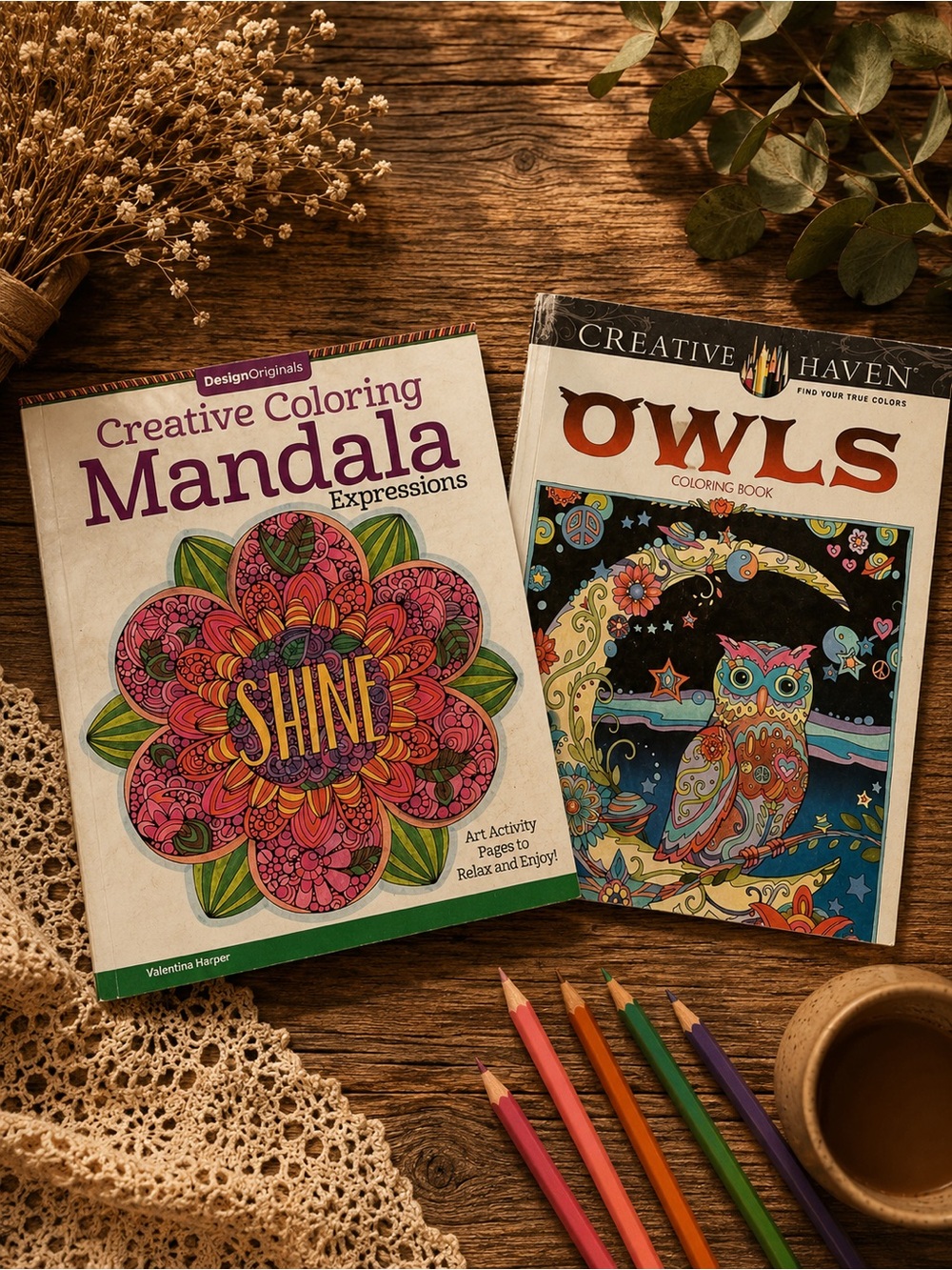 Creative Coloring Mandala and Owl‎ Coloring Book For Adults